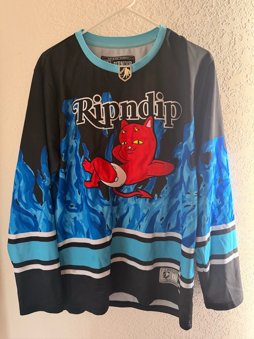 Ripndip Teal and White Mesh Jersey